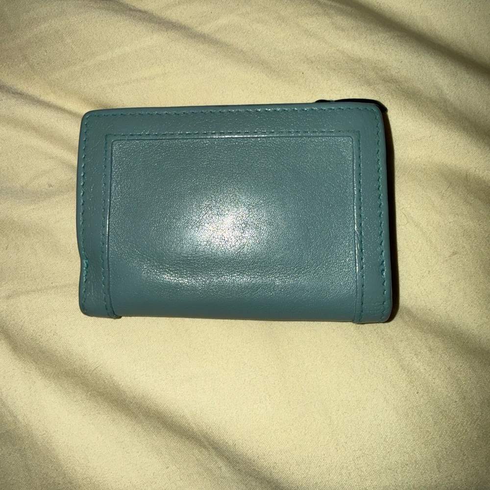 Gucci Teal Leather Wallet with Bamboo Accent - Picture 3 of 10